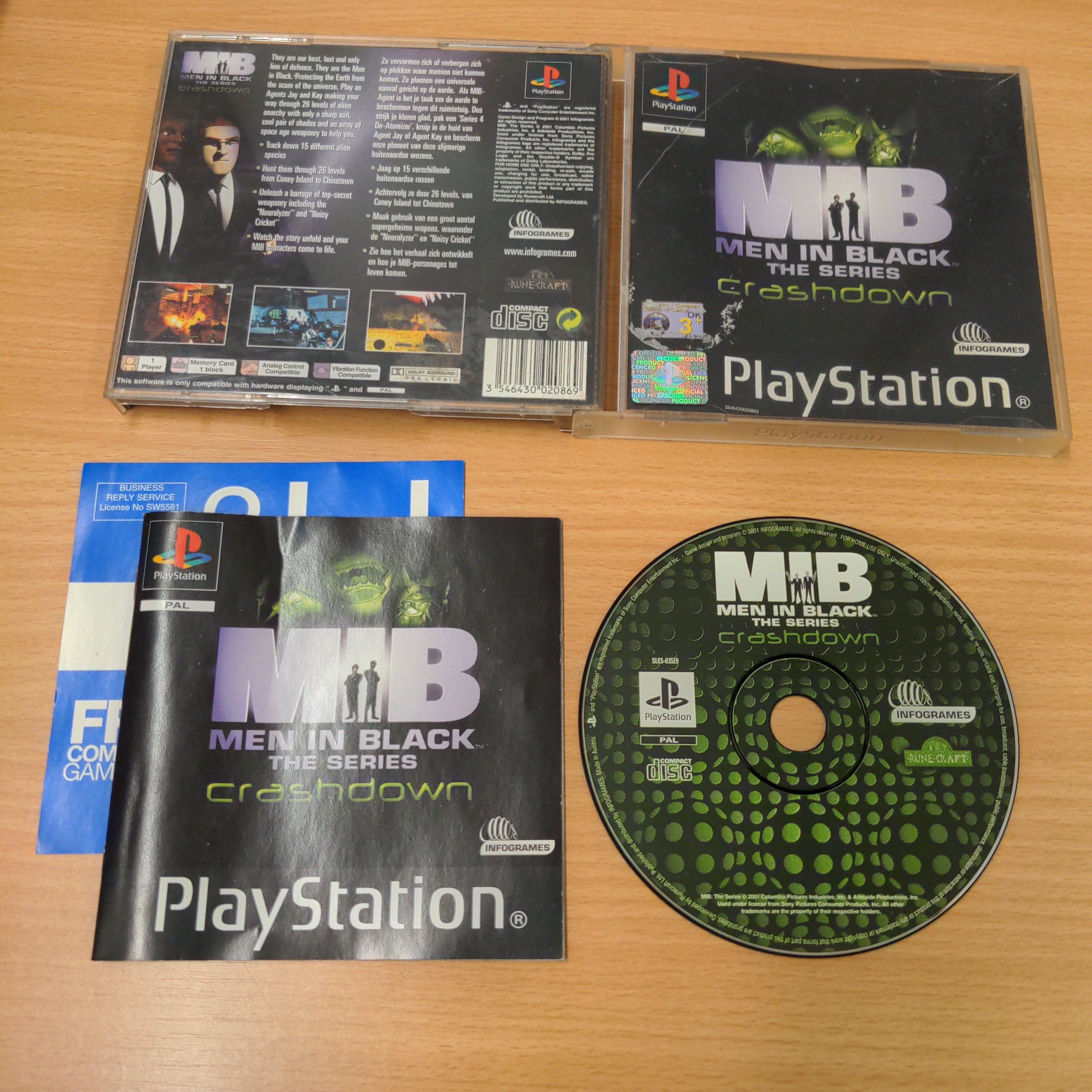 Men in Black The Series Crashdown Sony PS1 game Men in Black The Series Crashdown Sony PS1 game